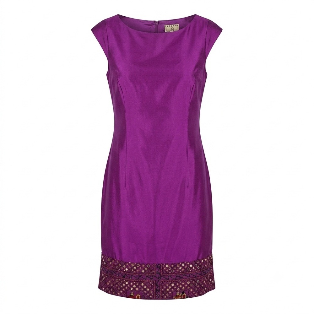 Ice Quiet Luxury Silk Cocktail Dress Women Size 4P Old Money Minimalist Glam